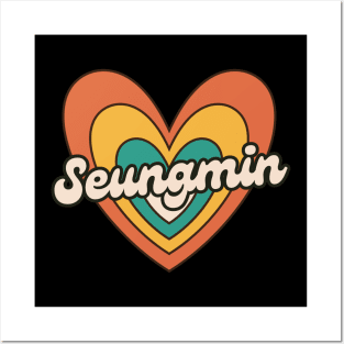 Retro Love Seungmin SKZ Posters and Art